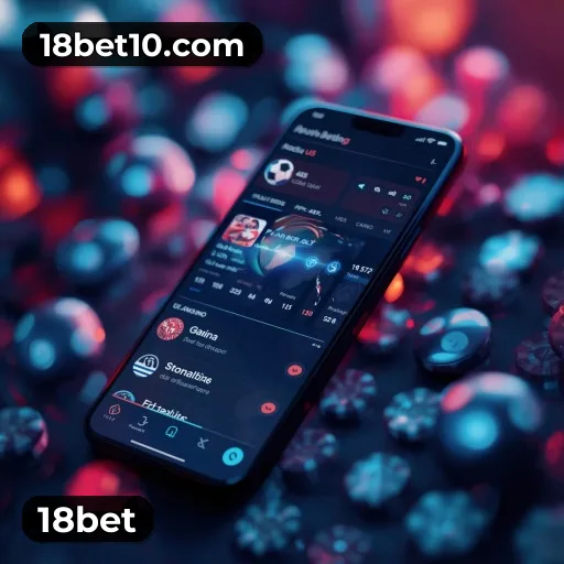 App 18bet para iOS e Android — interface mobile, login biométrico e PIX integrado